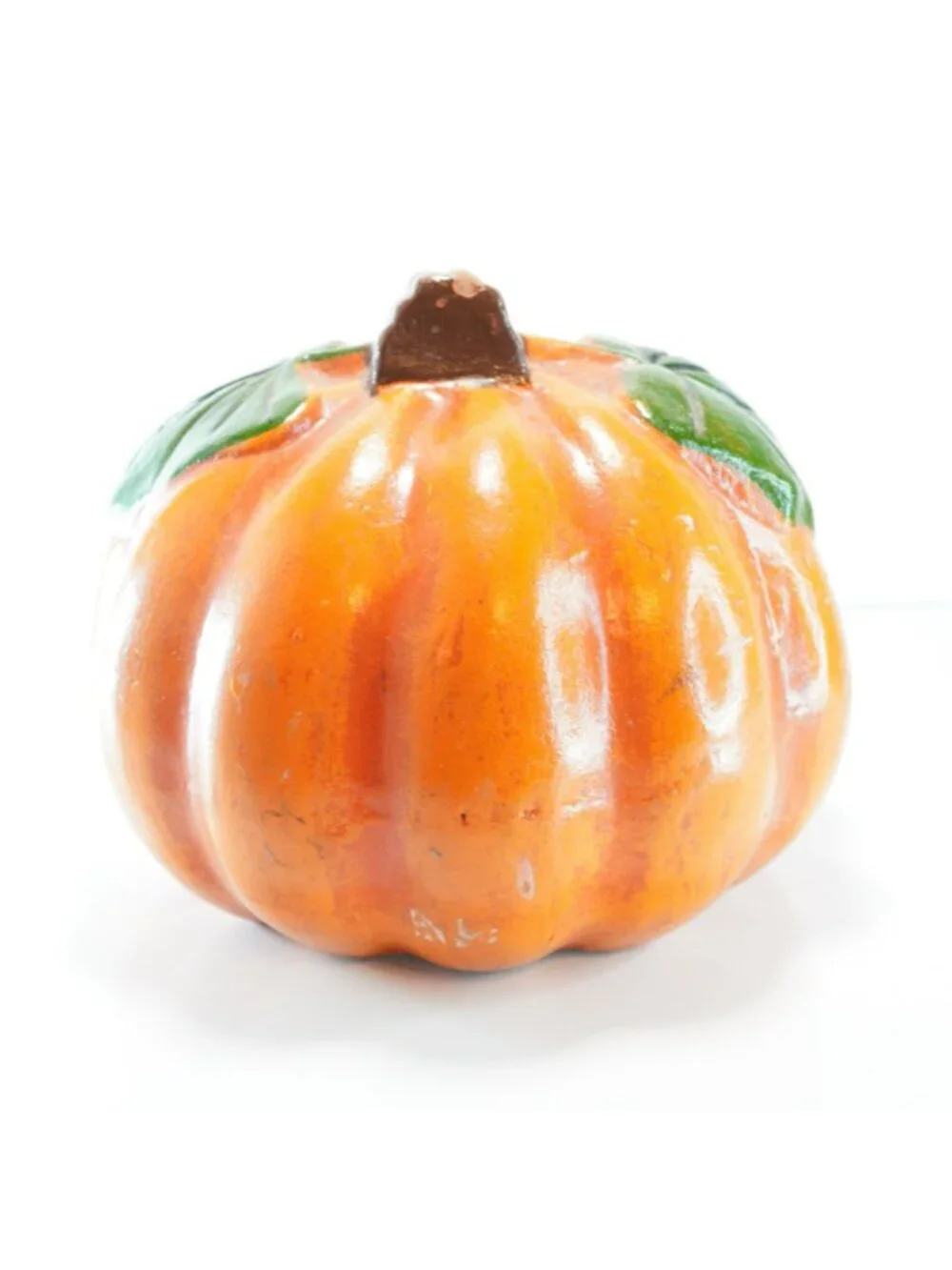 Vintage Mexican Pumpkin Jack O Lantern Candle Holder 7in Folk Art Fall Halloween